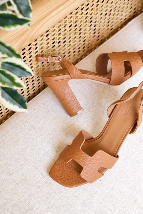 Hermes high heels brown