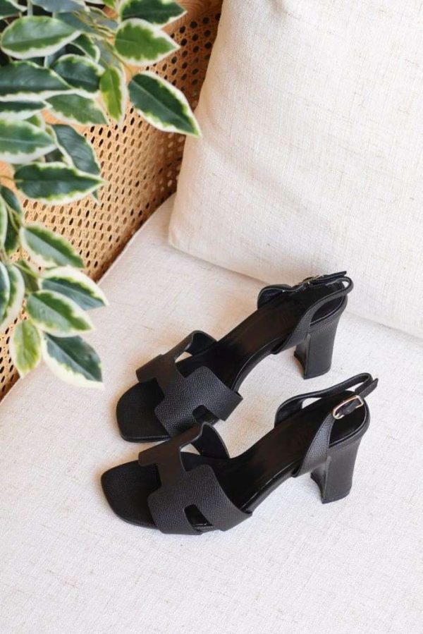 Hermes high heels black