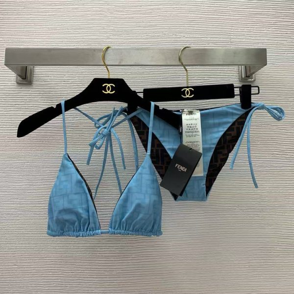 fendi FF Motif bikini​ blue