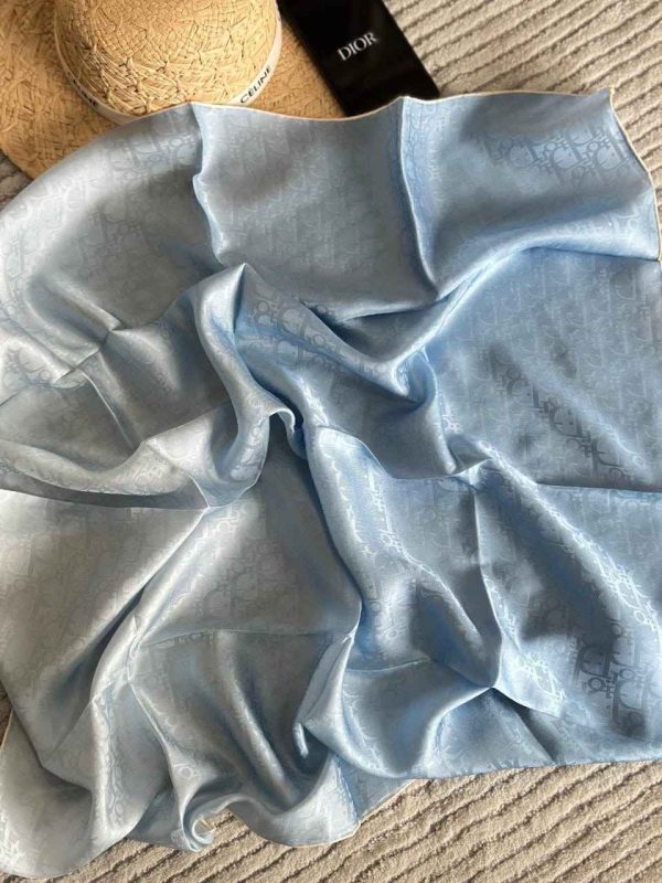 Dior Oblique Pattern Silky Scarf For Women - Image 7