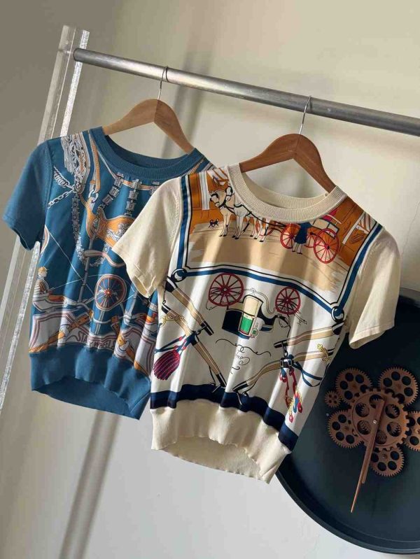 Hermes Short Sleeve Sweater For Women