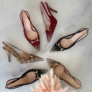 gucci crystal embellished Heels