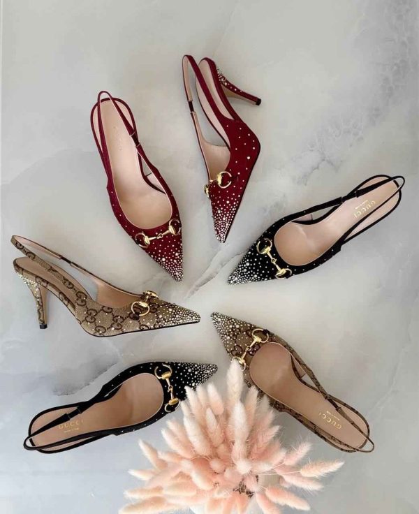 gucci crystal embellished Heels