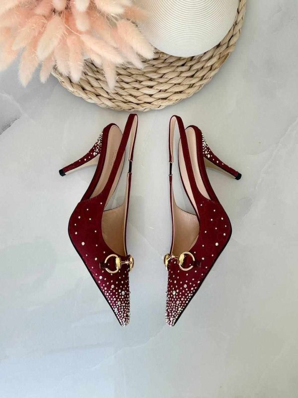 gucci crystal embellished Heels