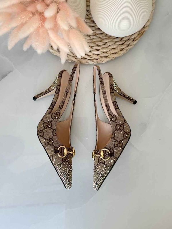gucci crystal embellished Heels
