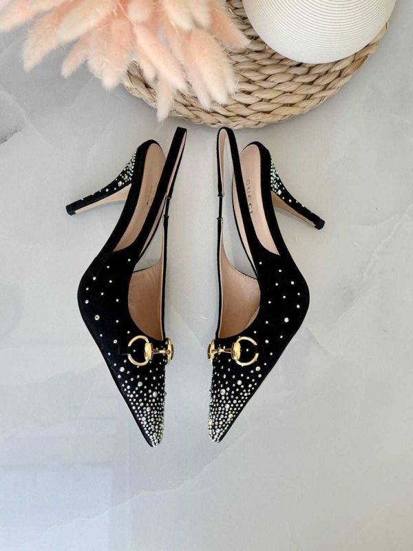 gucci crystal embellished Heels