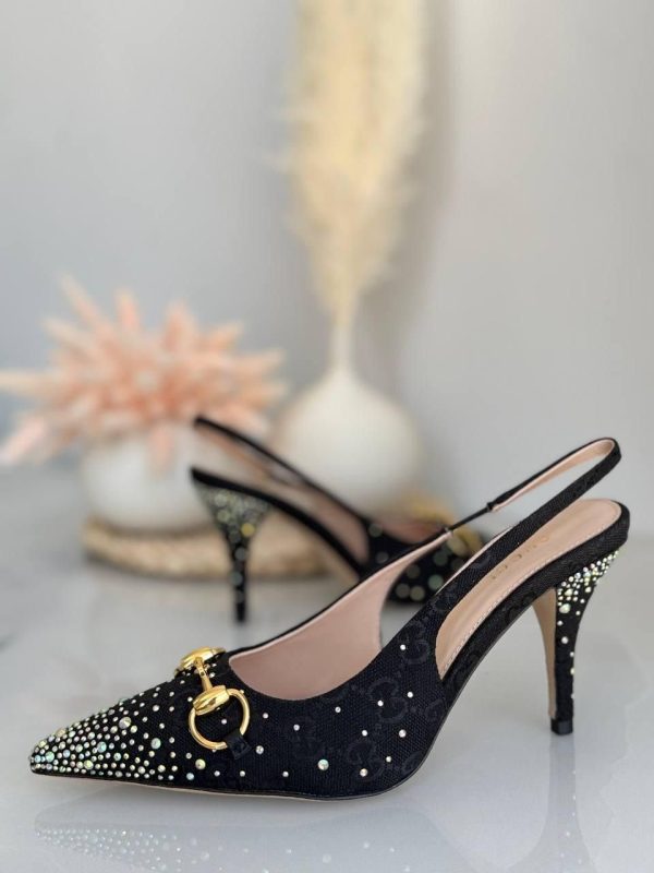 gucci crystal embellished Heels