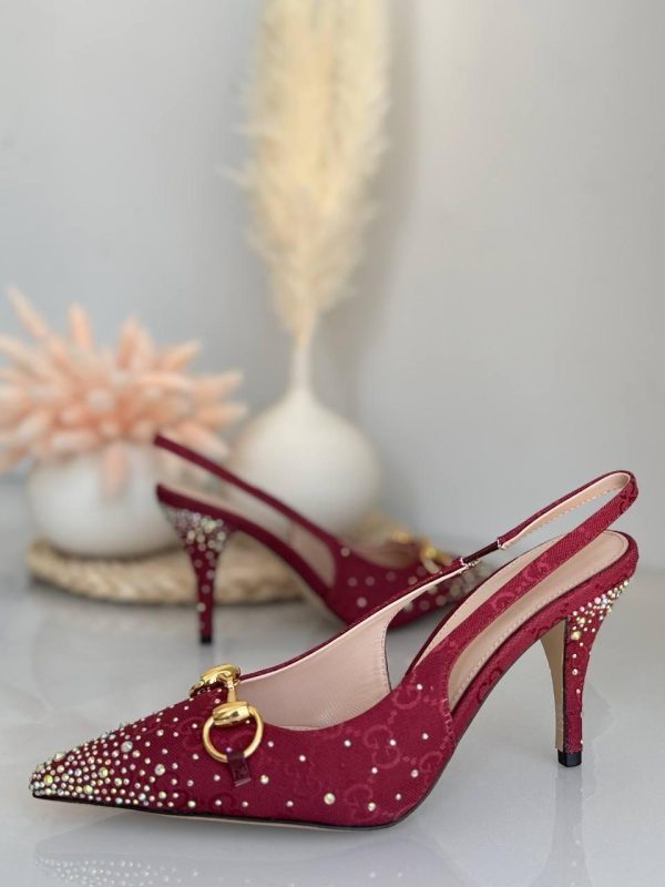 gucci crystal embellished Heels