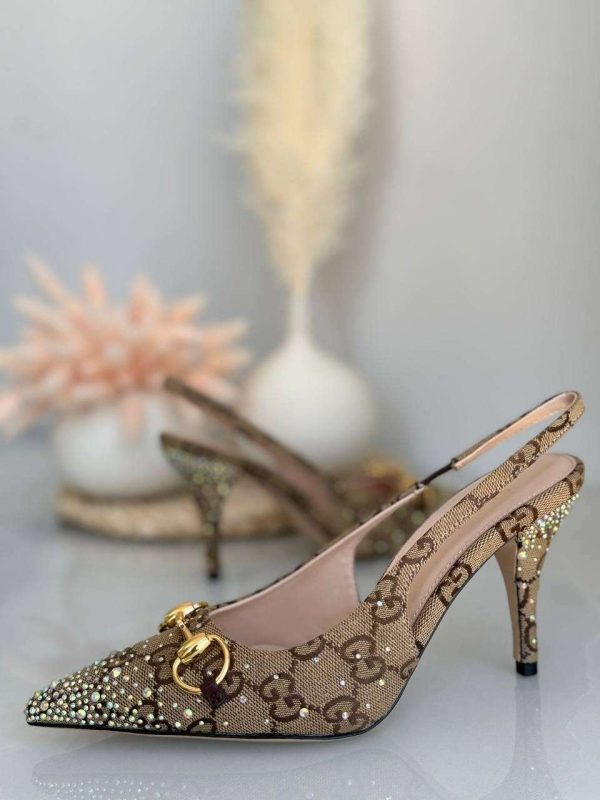 gucci crystal embellished Heels