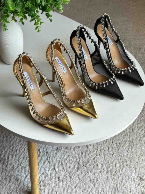 aquazzura crystal crush 105 pumps