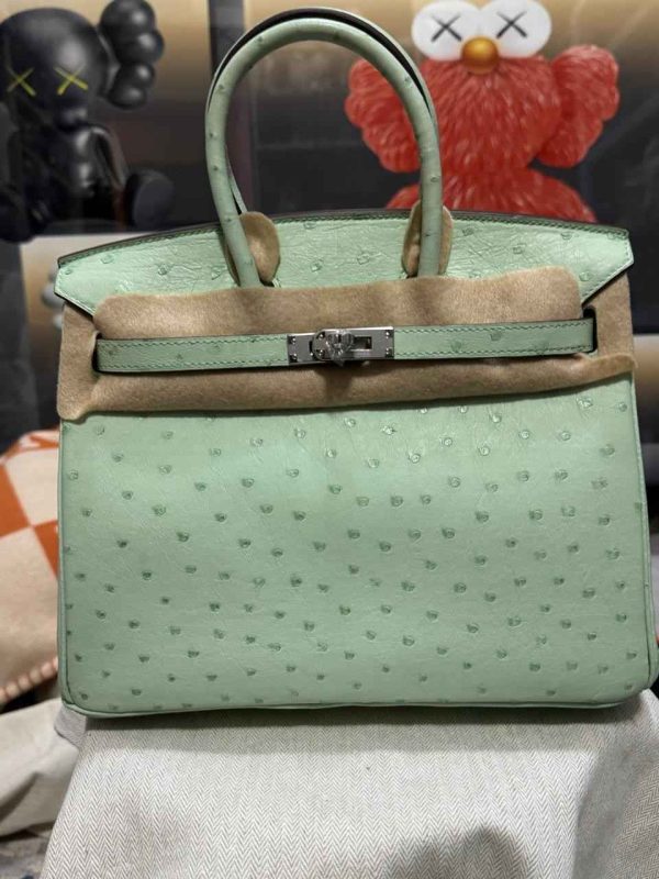 hermes ostrich birkin​ 25 pastel blue