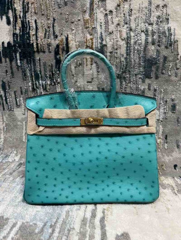 hermes ostrich birkin​ 25 blue