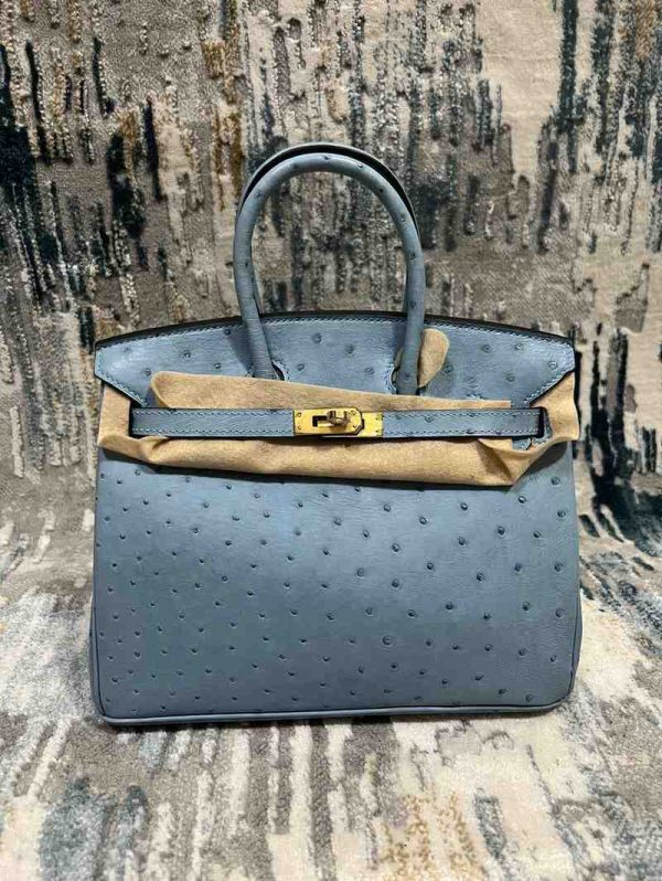 hermes ostrich birkin​ 25 sky blue