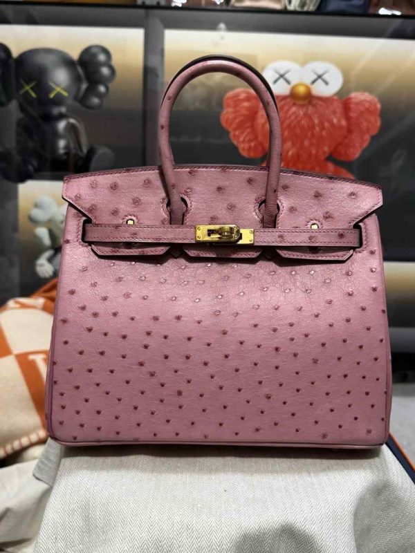 hermes ostrich birkin​ 25 baby pink