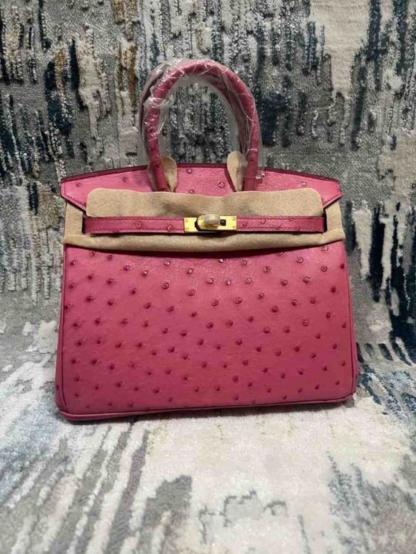 hermes ostrich birkin​ 25 pink