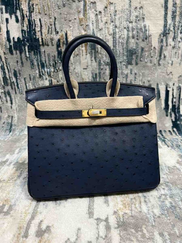 hermes ostrich birkin​ 25 dark blue
