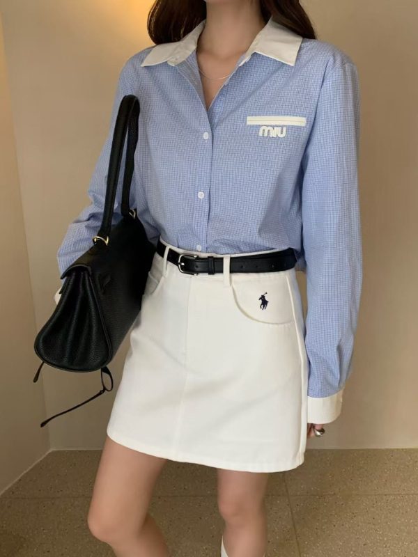 miu miu cropped shirt​