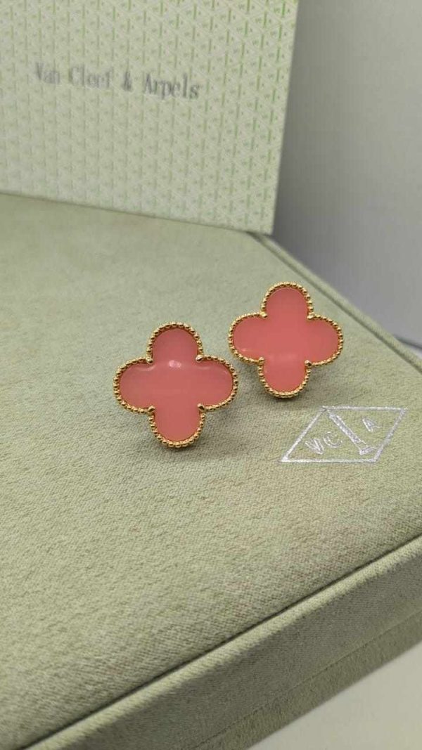 van cleef earrings PINK