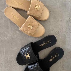 Chanel Leather Slide