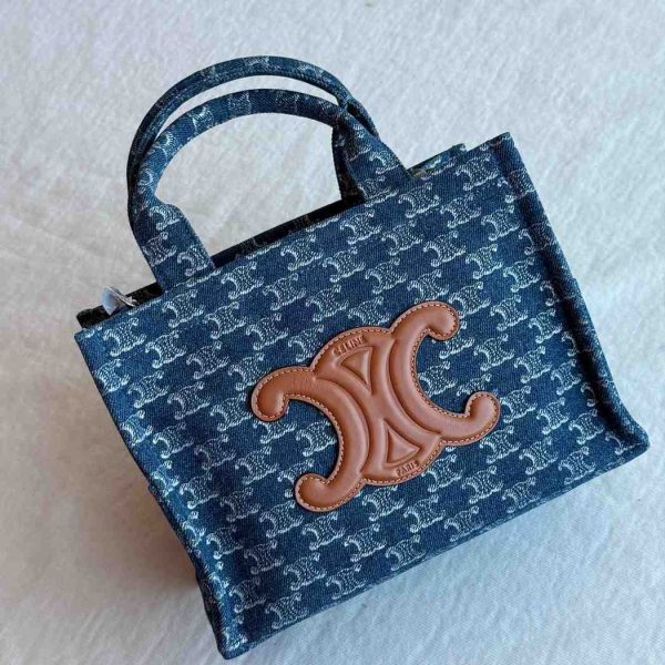 Celine small cabas thais in Denim