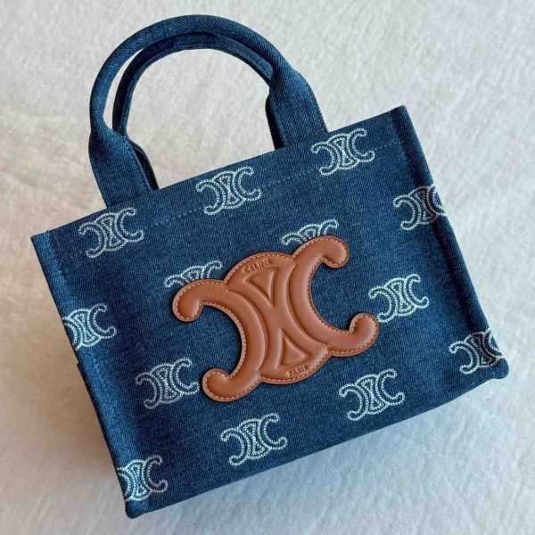Celine small cabas thais in Denim