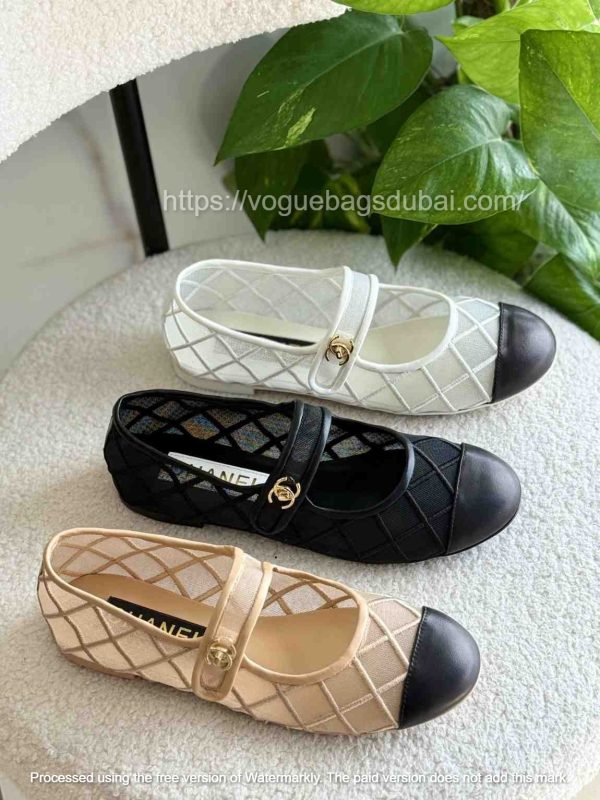 chanel Mesh Mary Jane ballet flats​