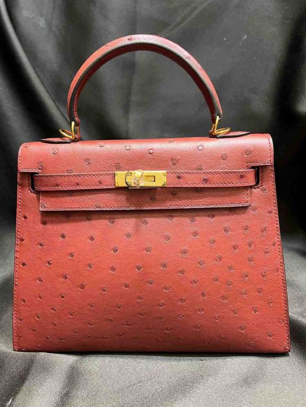 hermes ostrich sellier 25