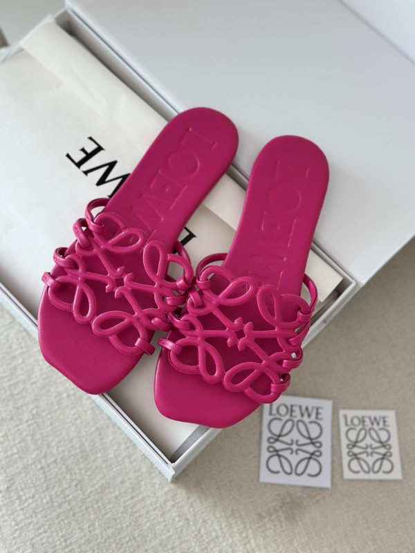 loewe petal anagram sandals pink