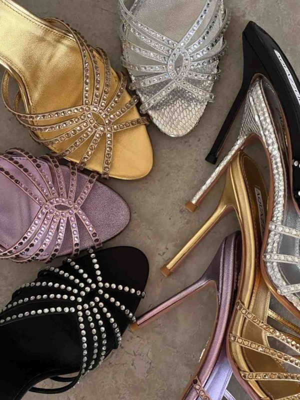 aquazzura flow crystal sandals