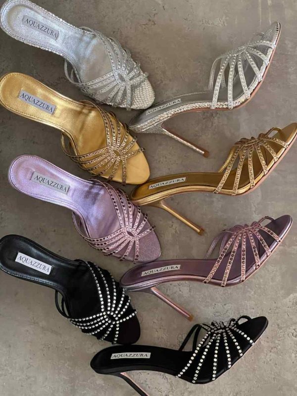 aquazzura flow crystal sandals