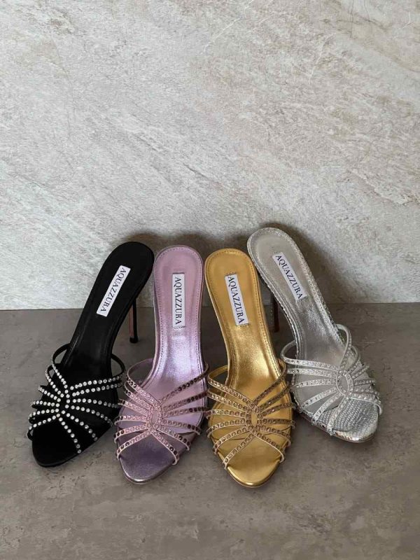 aquazzura flow crystal sandals