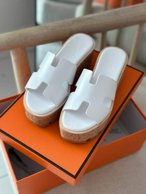 Hermes eze 30 women's sandals white