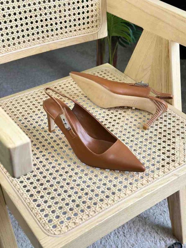 vionic adalena slingback pointed heels brown
