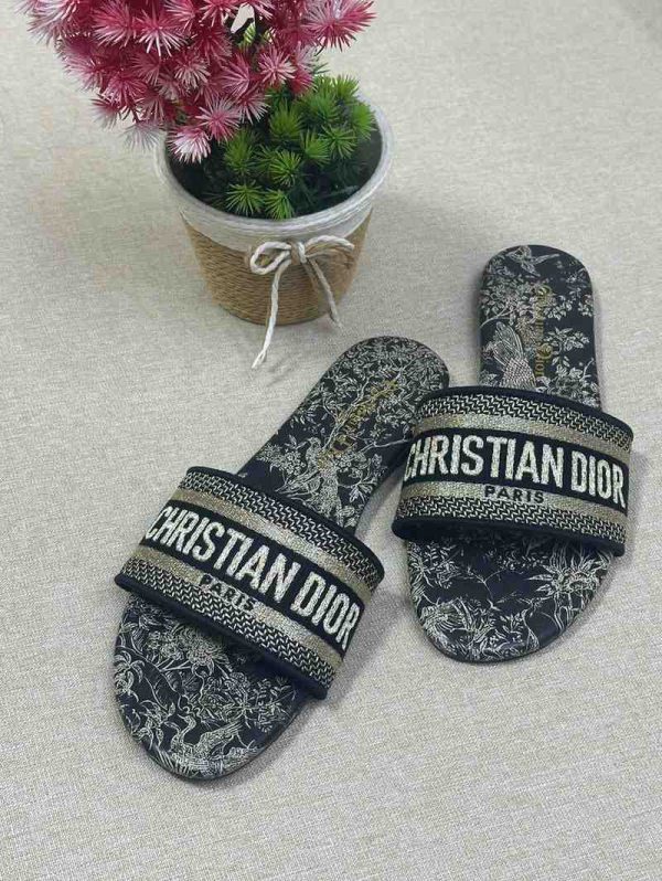 Christian dior slides black
