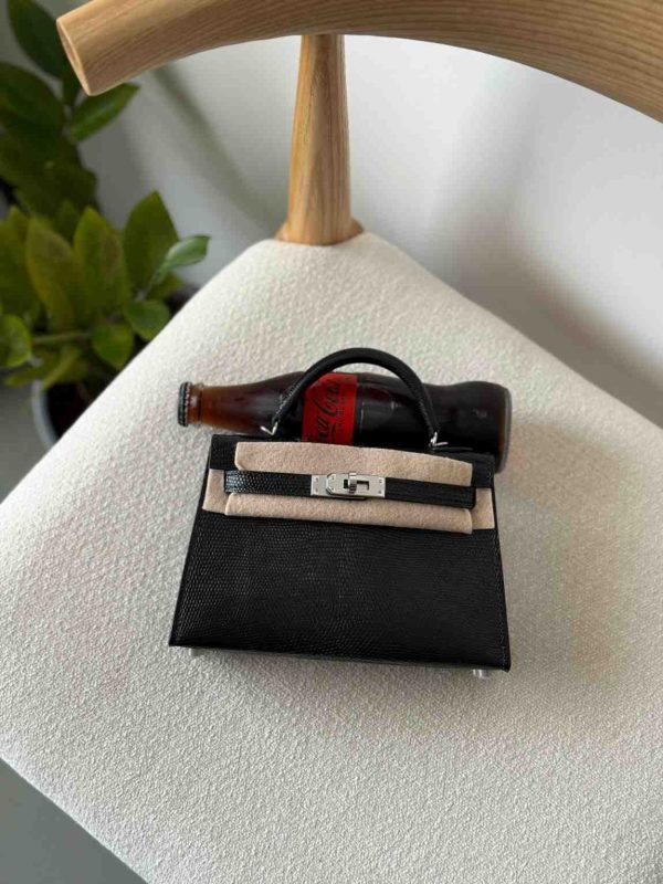 Hermes mini kelly bag black