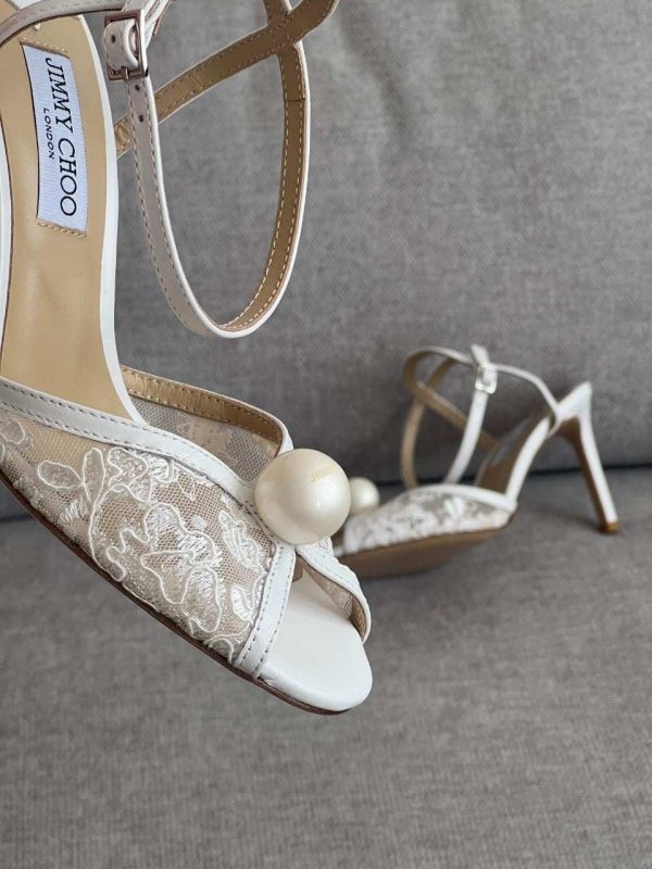 jimmy choo sacora 85 pearl heels white