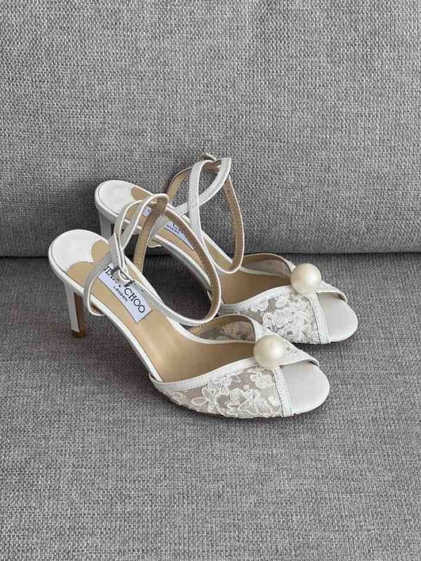 jimmy choo sacora 85 pearl heels white