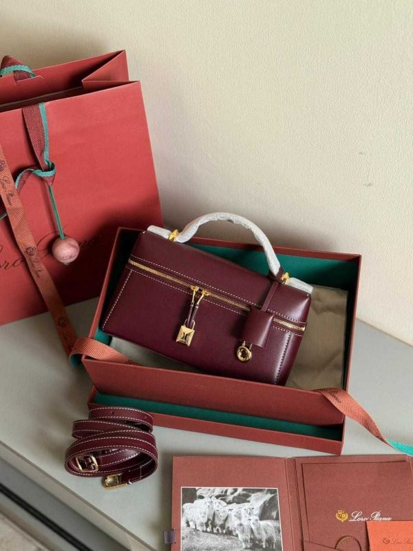 Loro piana extra Bag L23 maroon red