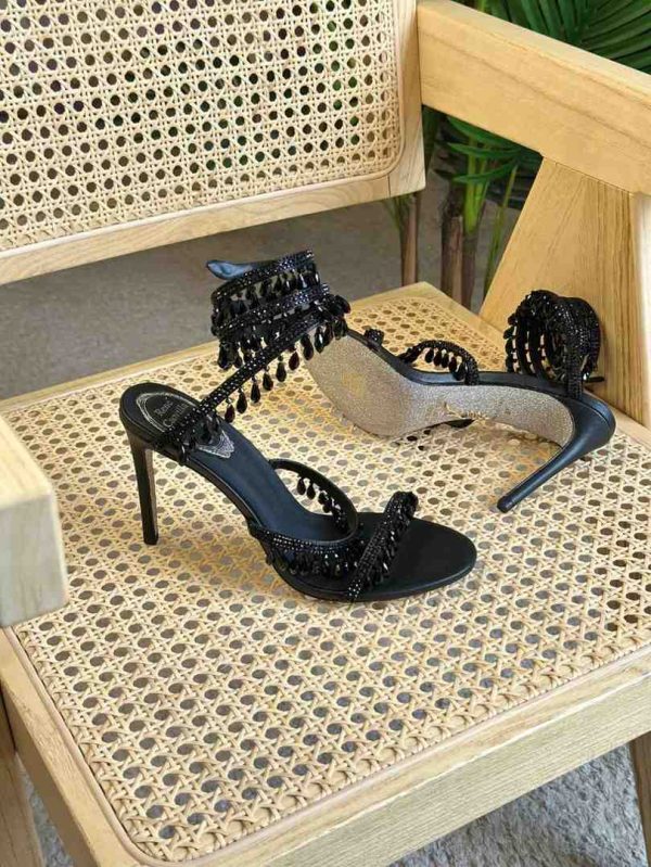 Rene caovilla chandelier heels Black