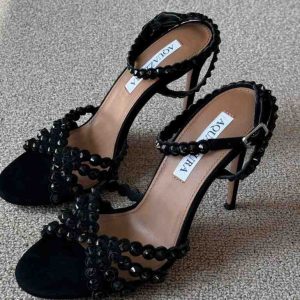 Aquazzura tequila 105 crystal heel black