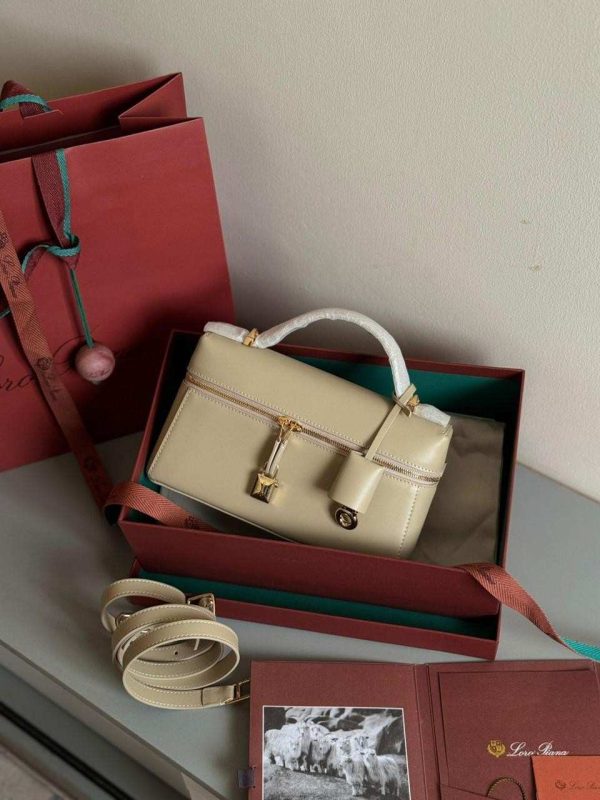 Loro piana extra Bag L23 beige white