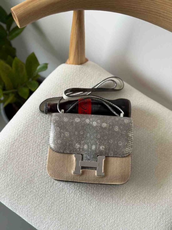 Hermes lizard leather constance bag