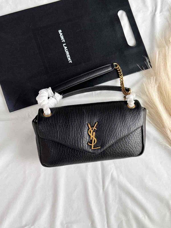 ysl calypso bag​ black paded leather