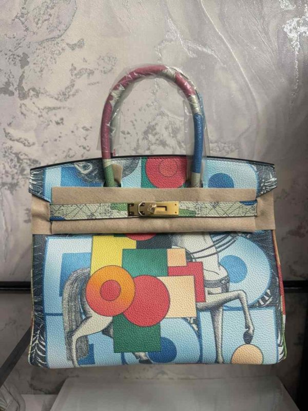 hermes printed leather birkin bag