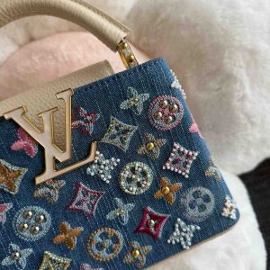 Louis vuitton ss25 mini capucines denim