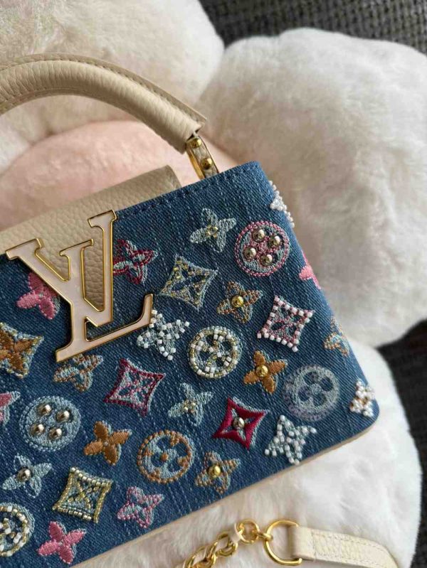 Louis vuitton ss25 mini capucines denim