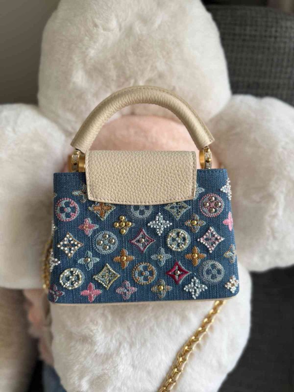 Louis vuitton ss25 mini capucines denim