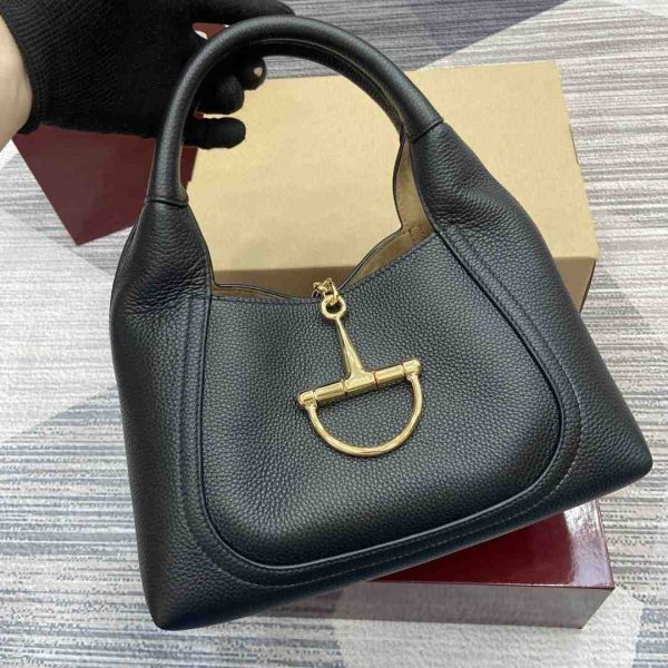 Gucci softbit medium handbag ash black
