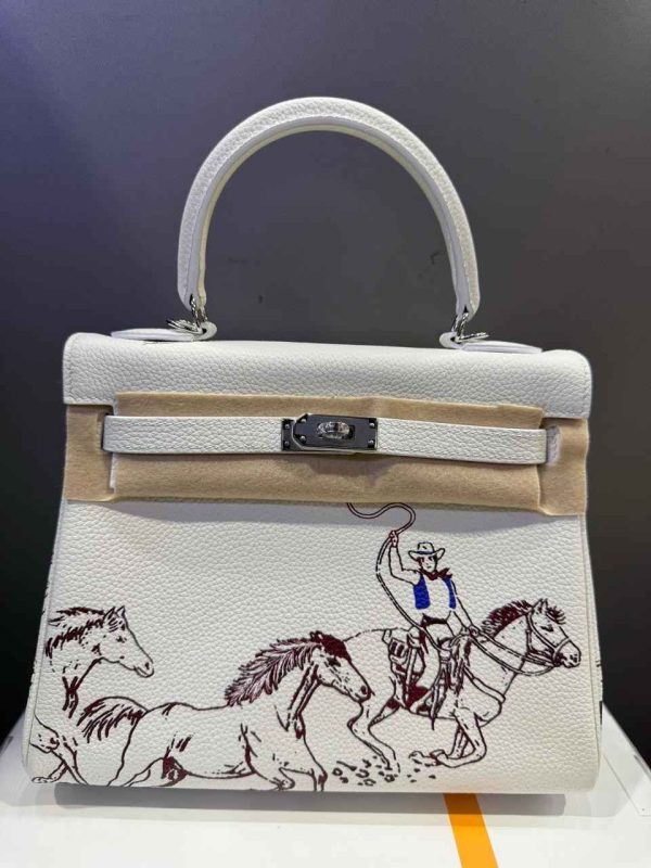 hermes printed leather birkin bag