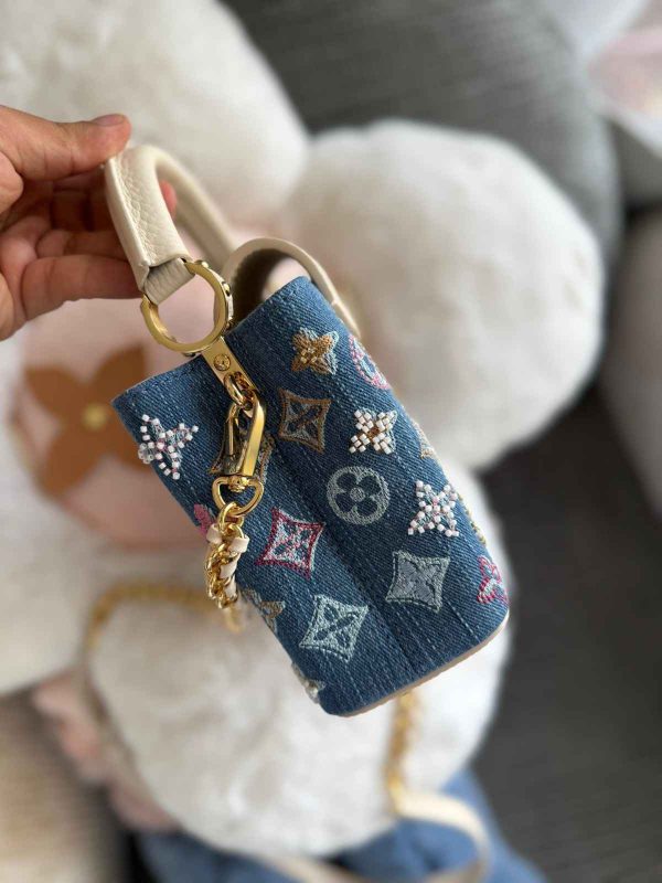 Louis vuitton ss25 mini capucines denim